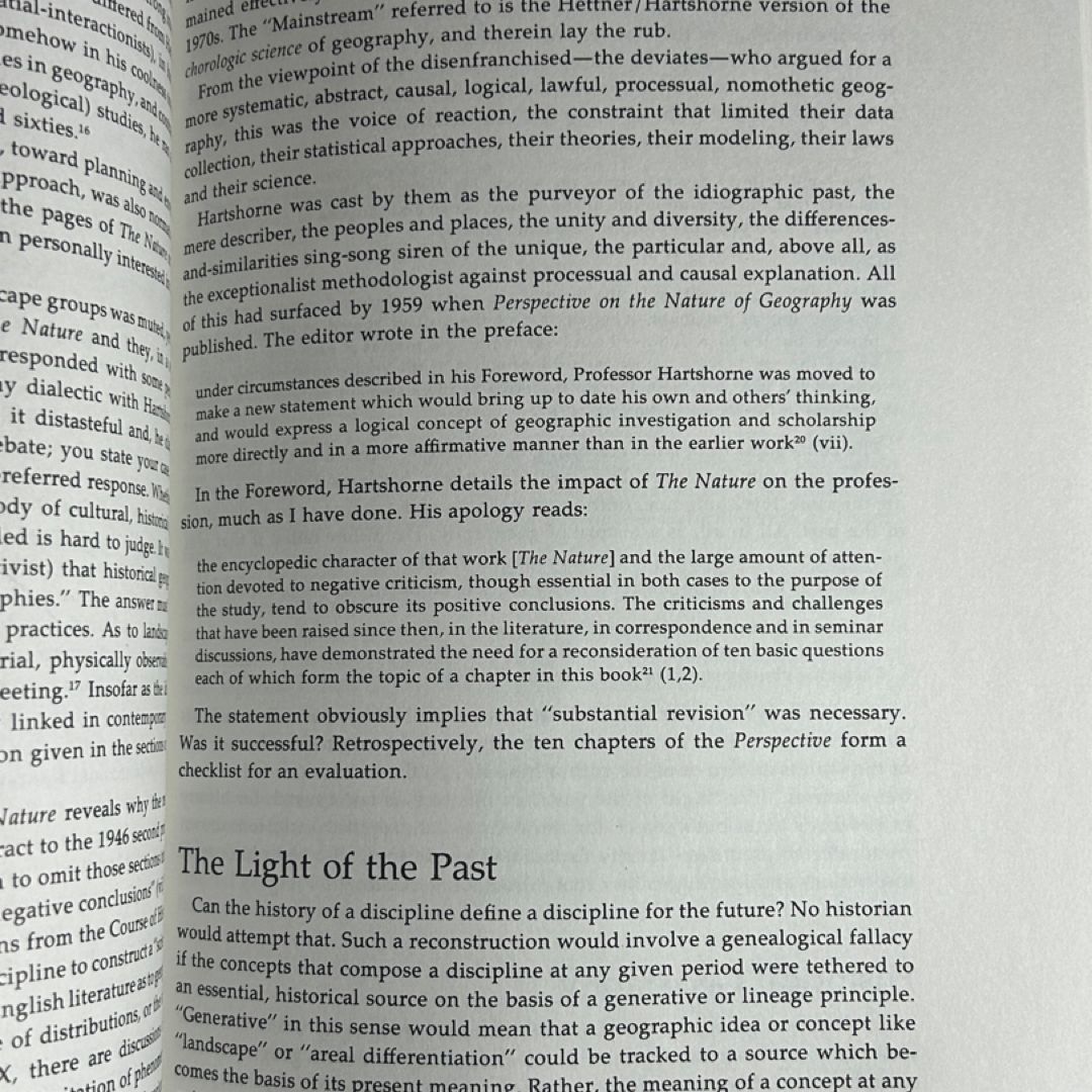 Reflections on Richard Hartshorne's The Nature of Geography by T. H ...
