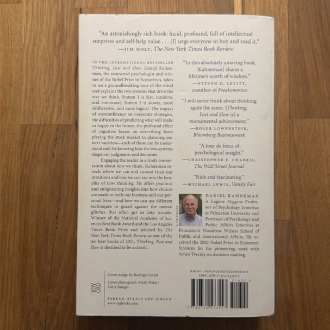 Thinking, Fast and Slow