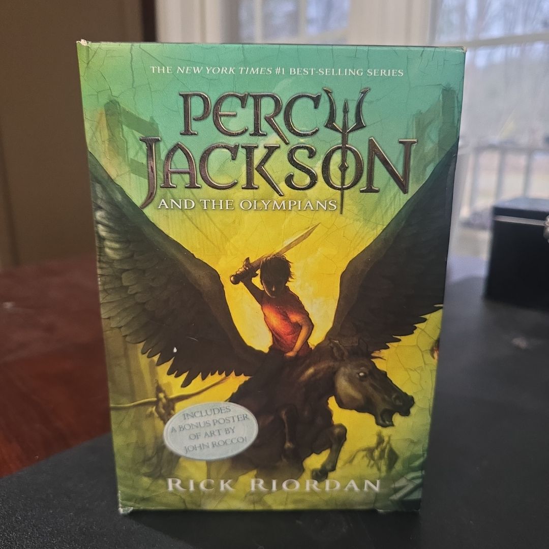 Percy Jackson and the Olympians 5 Book Paperback Boxed Set (new Covers W/poster)