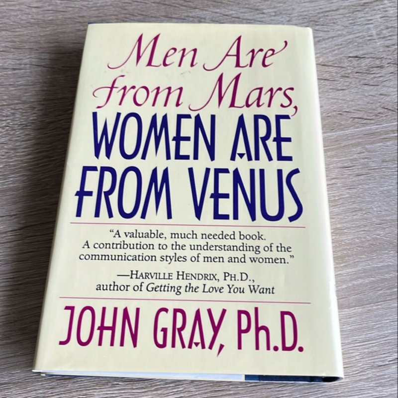 Men Are from Mars, Women Are from Venus