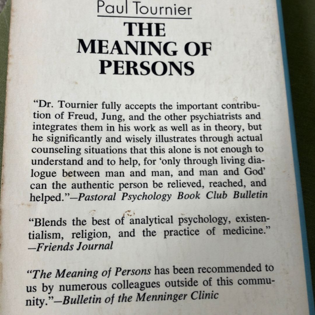 The Meaning of Persons