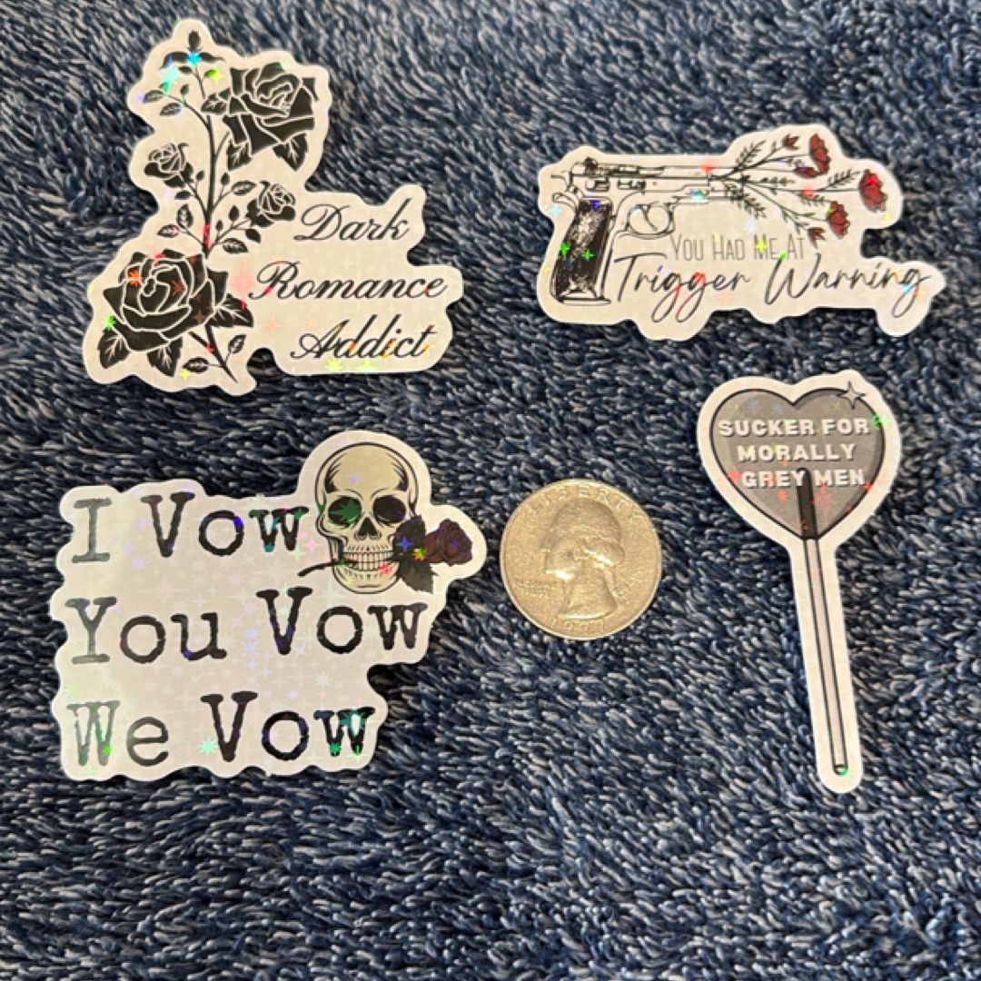 ‘Dark’ Bookish Stickers