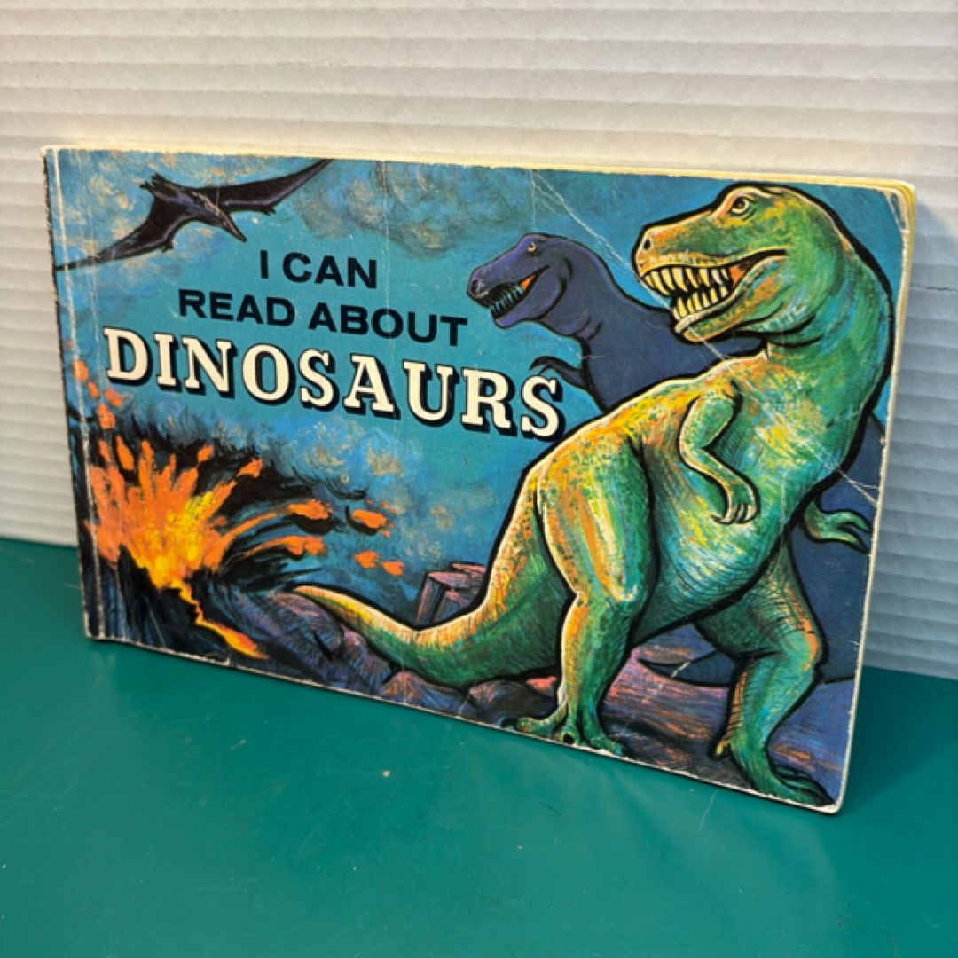 I can read about dinoaurs picture book vintage 