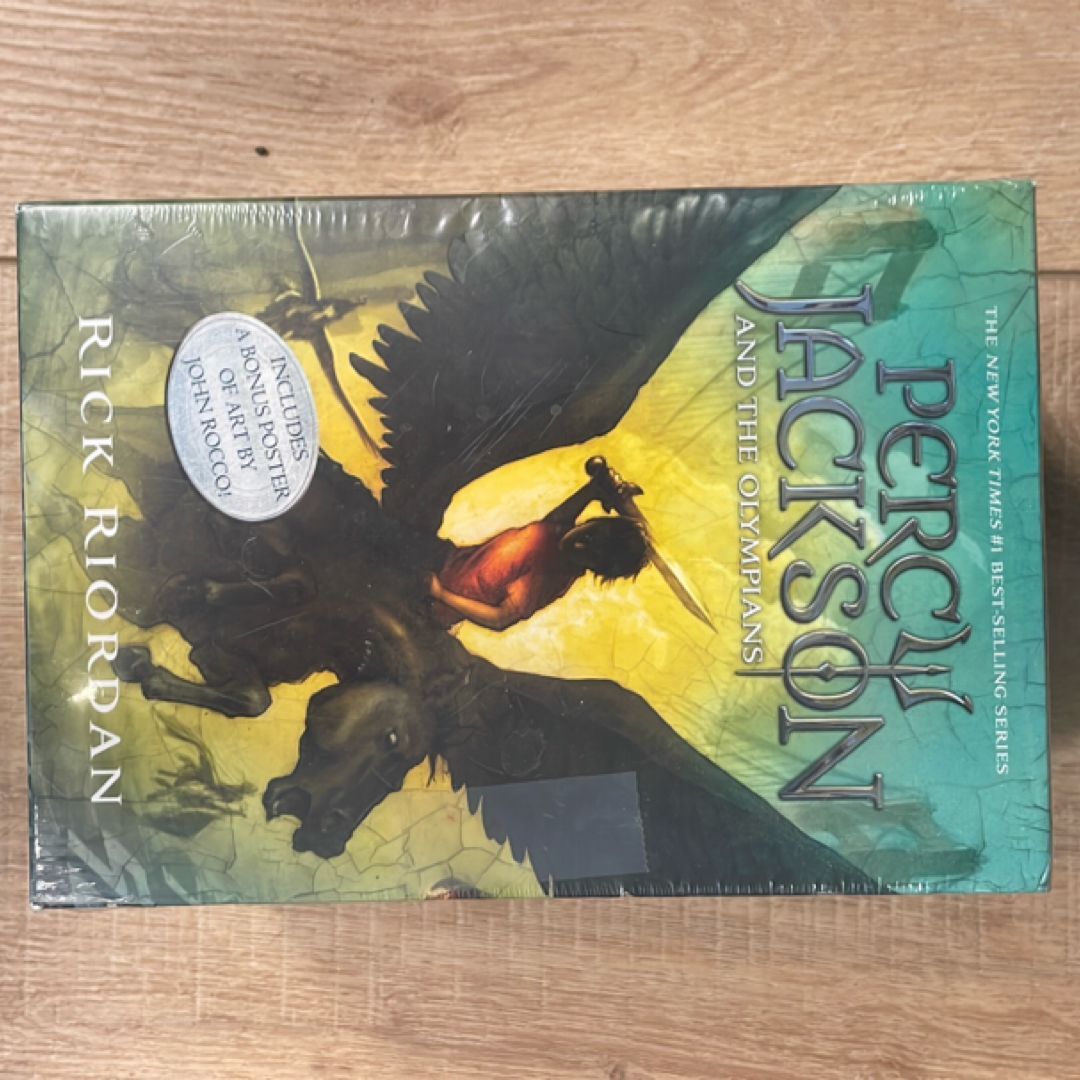 Percy Jackson and the Olympians 5 Book Paperback Boxed Set (new Covers W/poster)