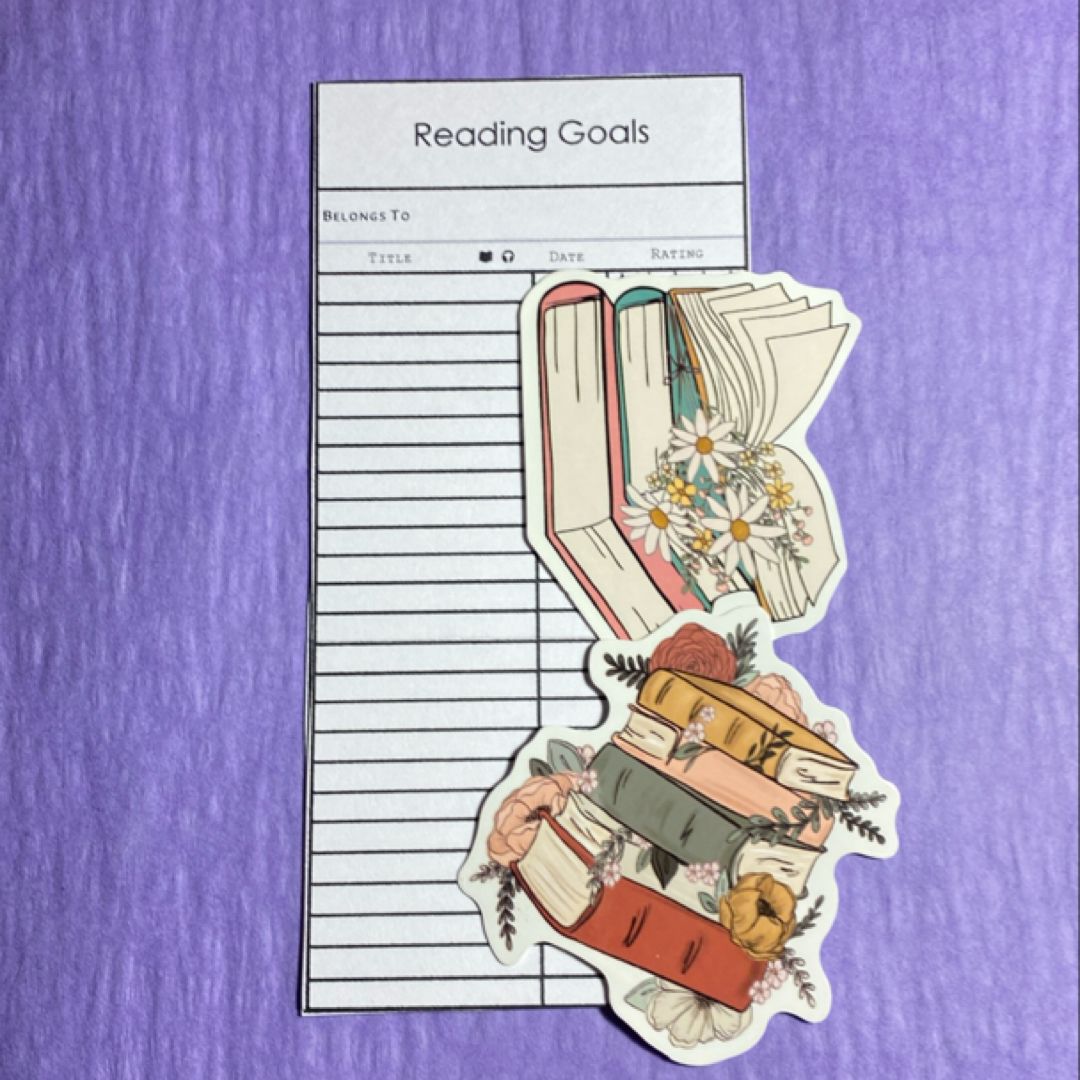 Mini Reading Goals Bookmark Tracker
