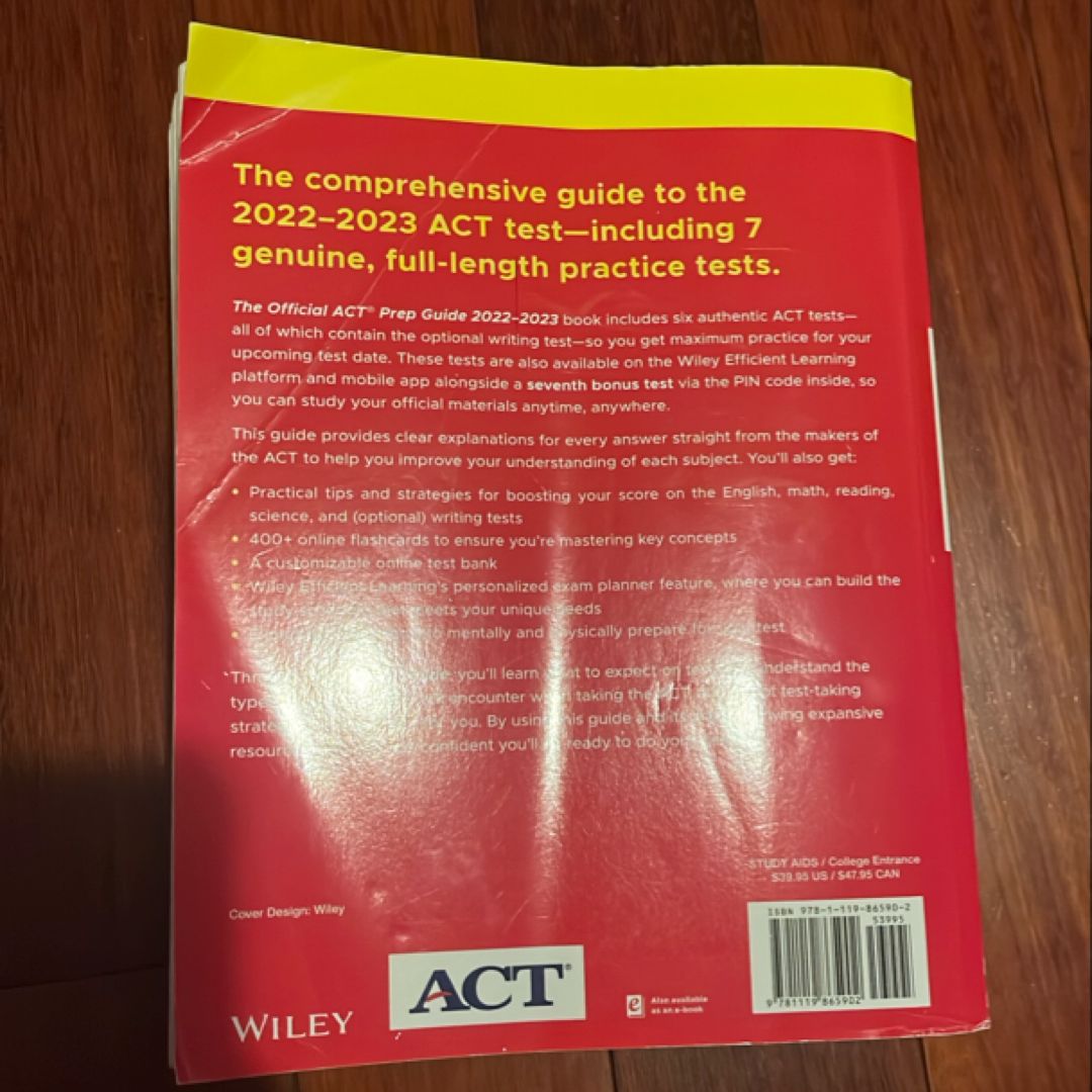 The Official ACT Prep Guide 2022-2023, (Book + Online Course)
