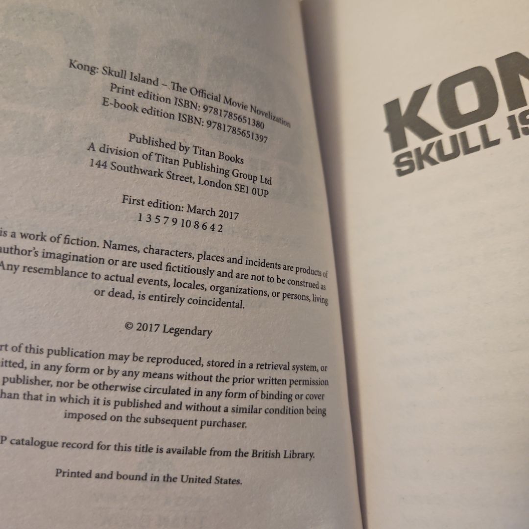 Kong: Skull Island - the Official Movie Novelization