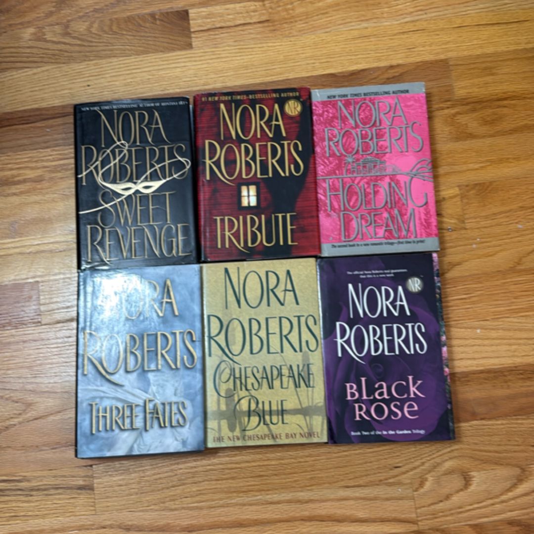Lit of 6 hardcover books by author Nora Roberts