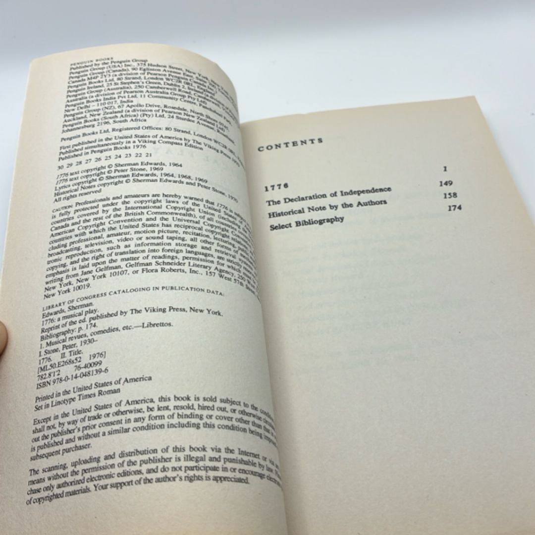 1776 by Sherman Edwards, Peter Stone