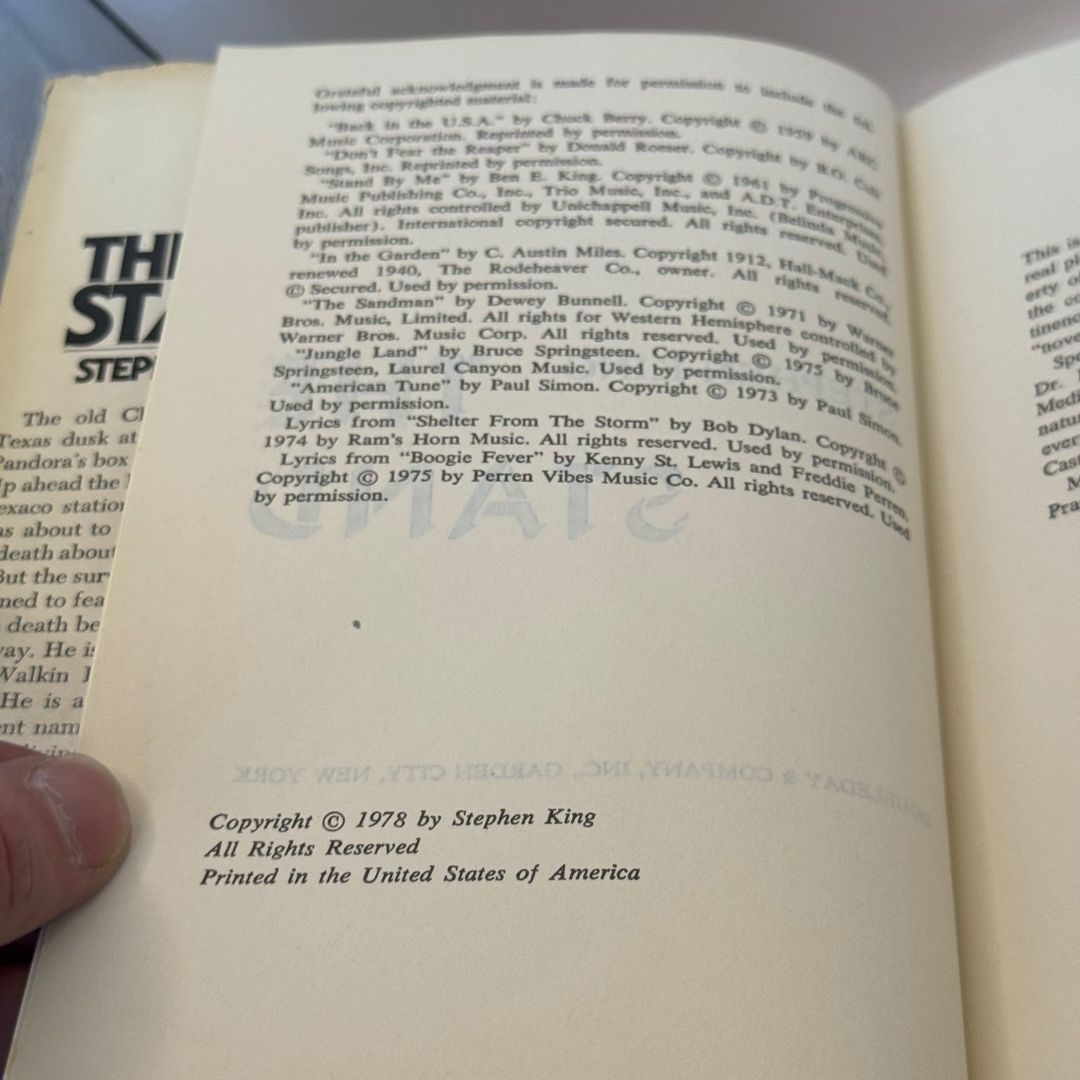 The Stand (T45 Gutter Code! (Nov) 1978 BCE HCDJ ) by Stephen King ...
