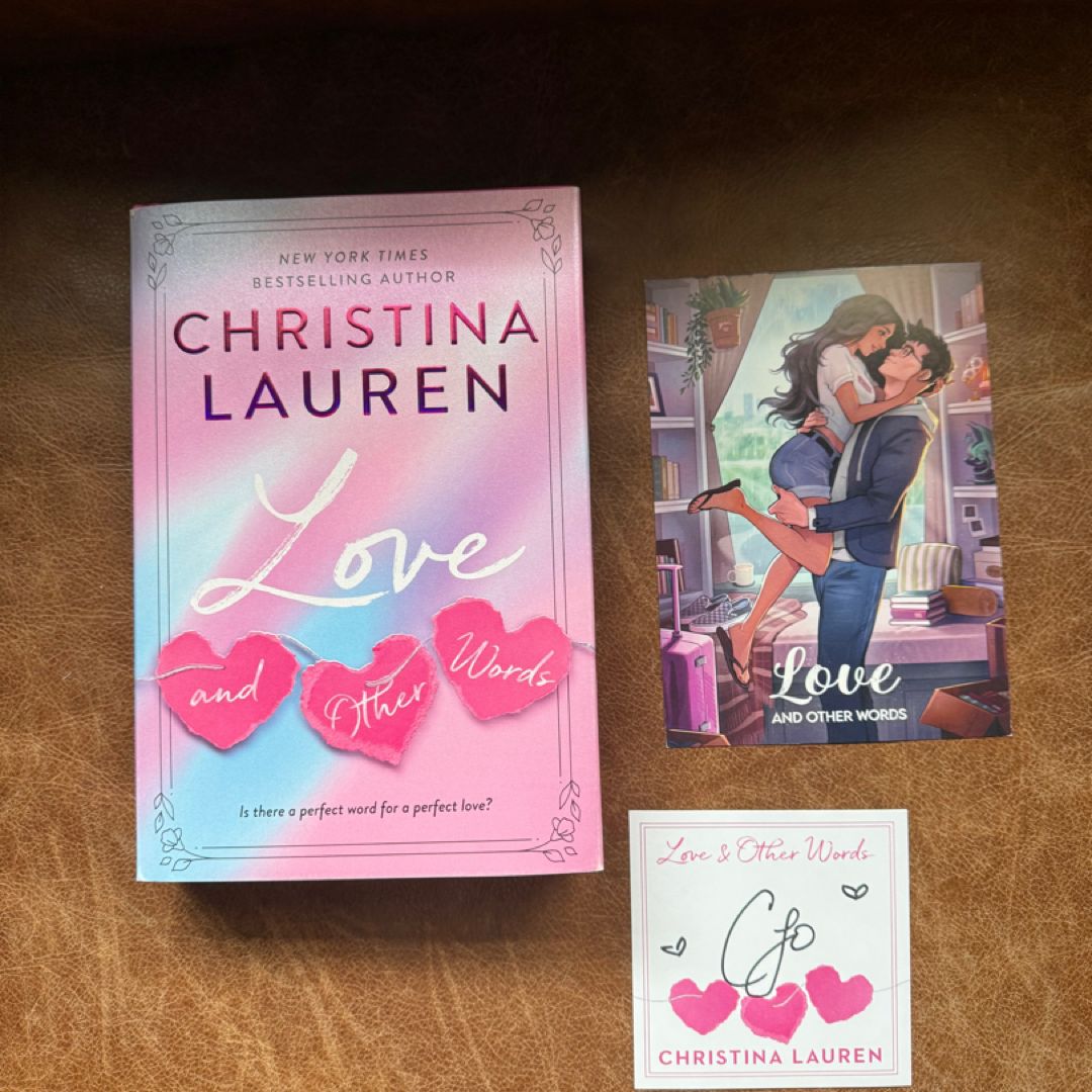 Christina Lauren Deluxe Special Edition Of Love And Other Words signed with art
