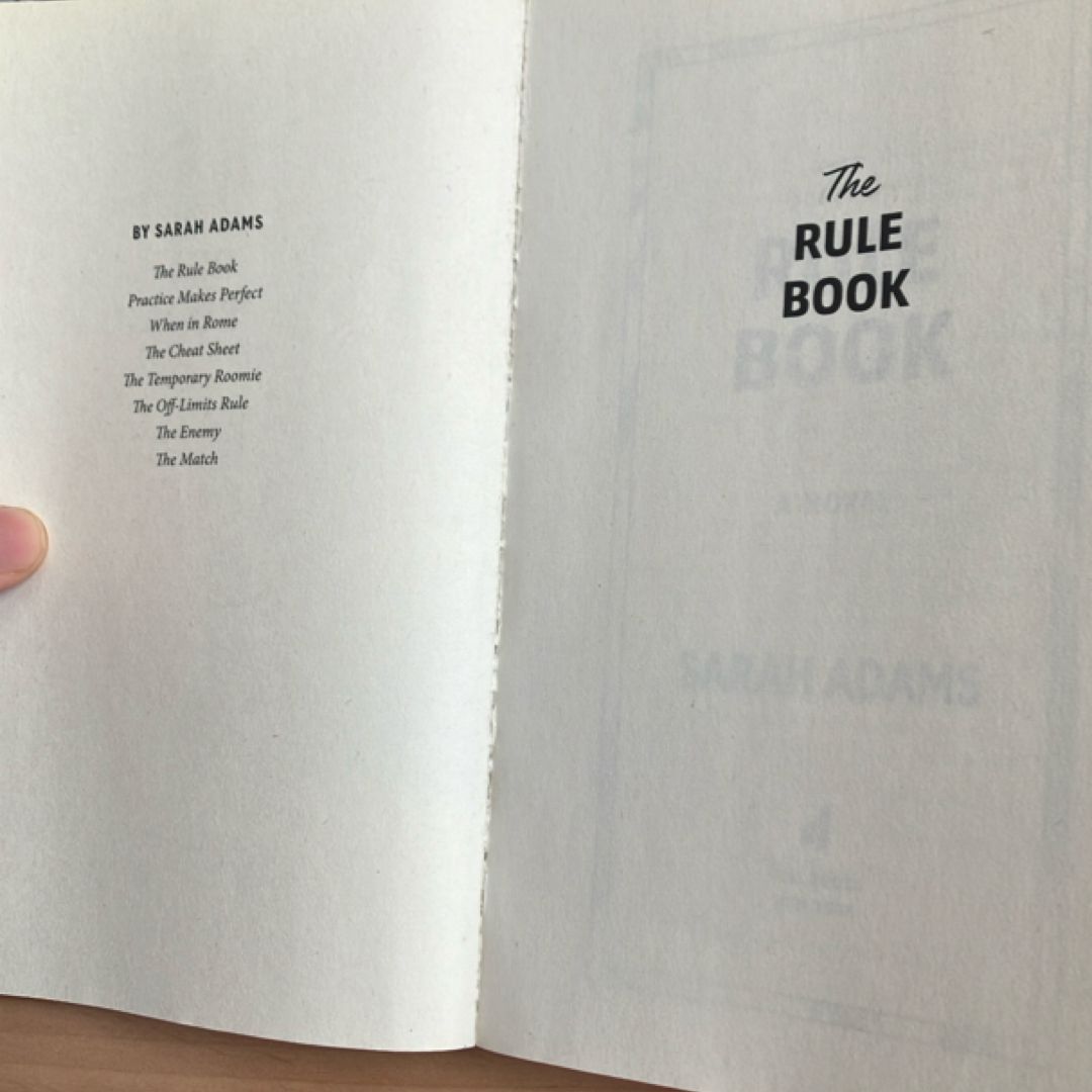 The Rule Book by Sarah Adams, Paperback | Pangobooks