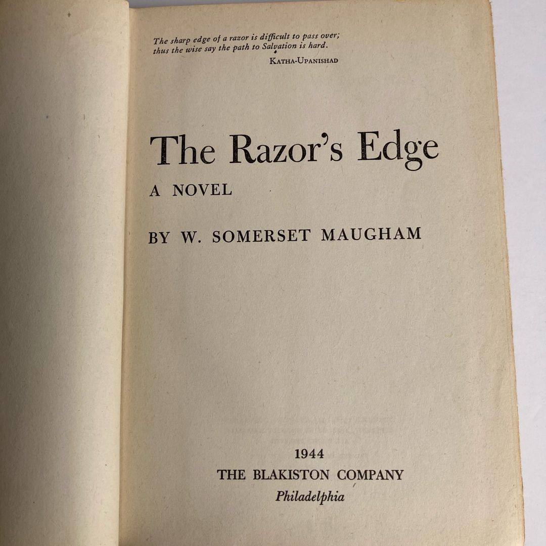The Razor’s Edge—First Edition (No Dust Jacket)