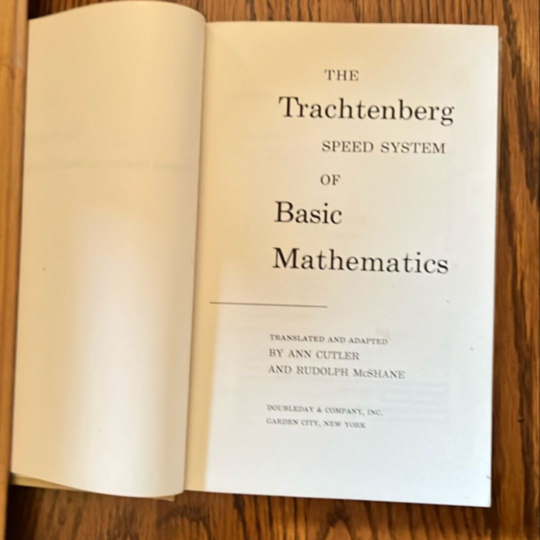 The Trachtenberg Speed System of Basic Mathematics by Ann Cutler ...