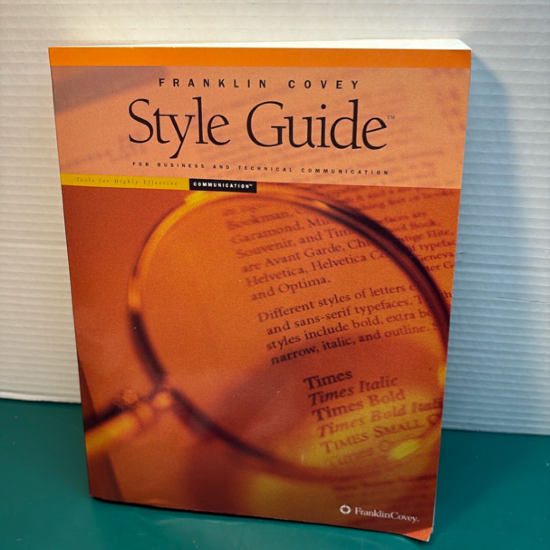Business writing style guide manual 