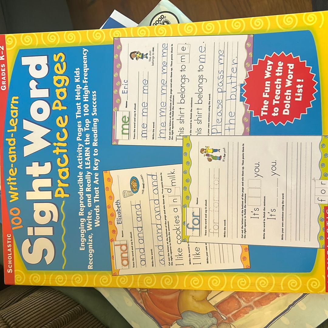 100 Write-And-Learn Sight Word Practice Pages