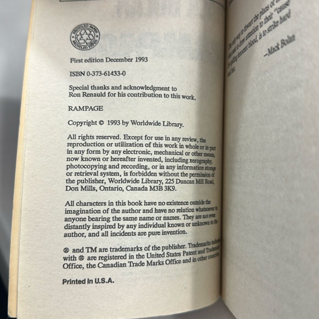 Rampage by Don Pendleton