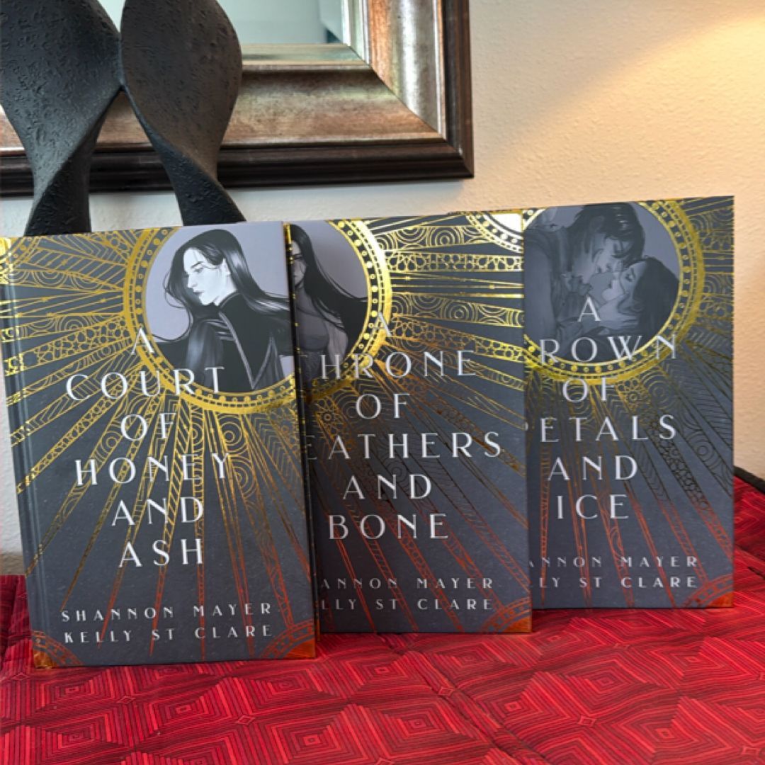 A Court of Honey and Ash, A Throne of Feathers and Bone , A Crown of Petals and Ice (ALL SIGNED!)