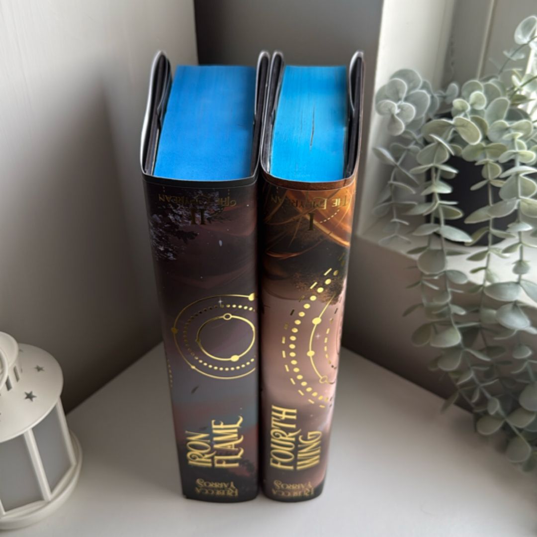 Fourth Wing and Iron Flame *with A Touch of Magic Designs special edition dust jackets*