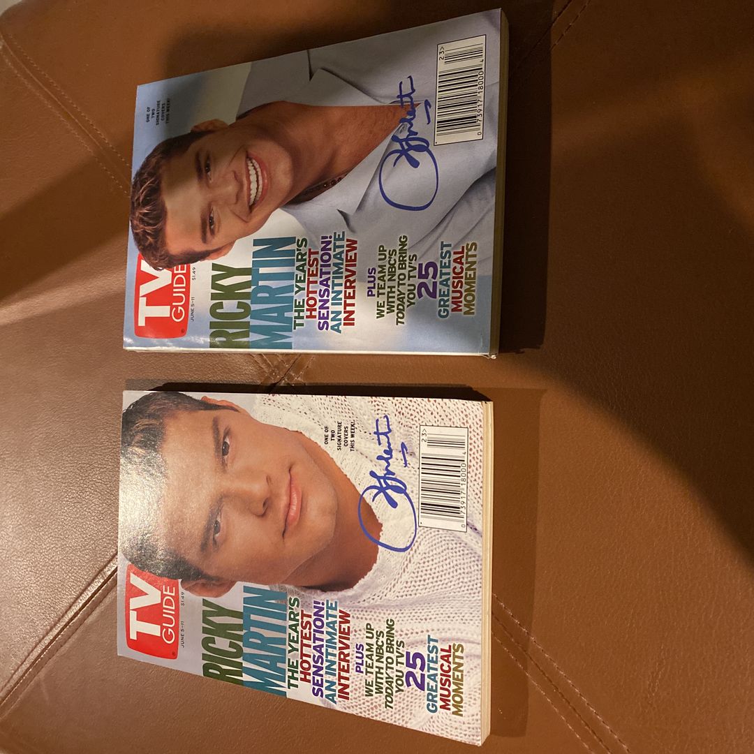 Ricky Martin  2 Signature Cover Magazines