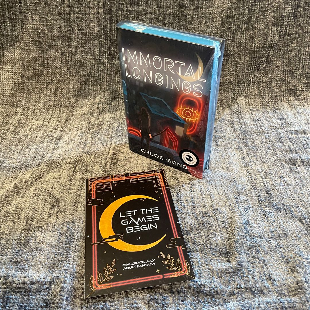 Immortal Longings — HAND SIGNED — OwlCrate Special edition with Sprayed edges