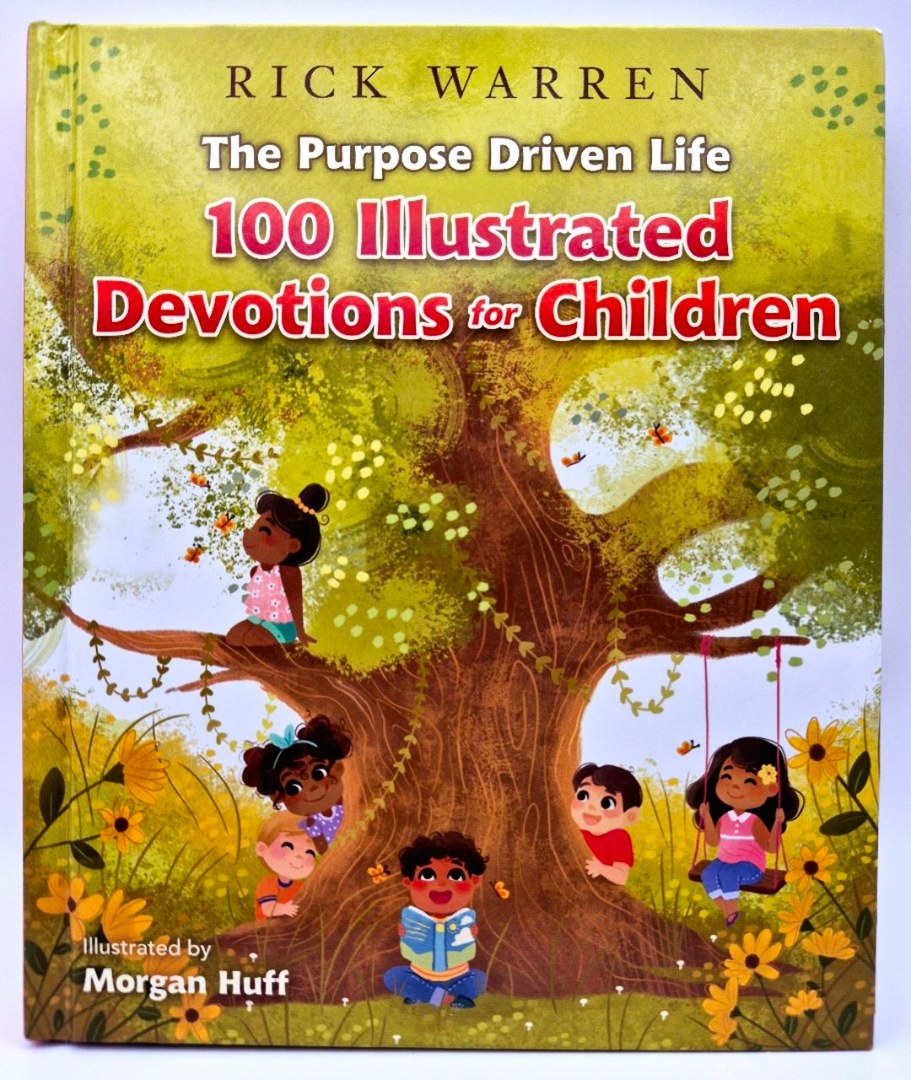 The Purpose Driven Life: 100 Illustrated Devotions for Children by Rick Warren (Very Good, 2019, HC, 205 pgs, Zonderkidz)