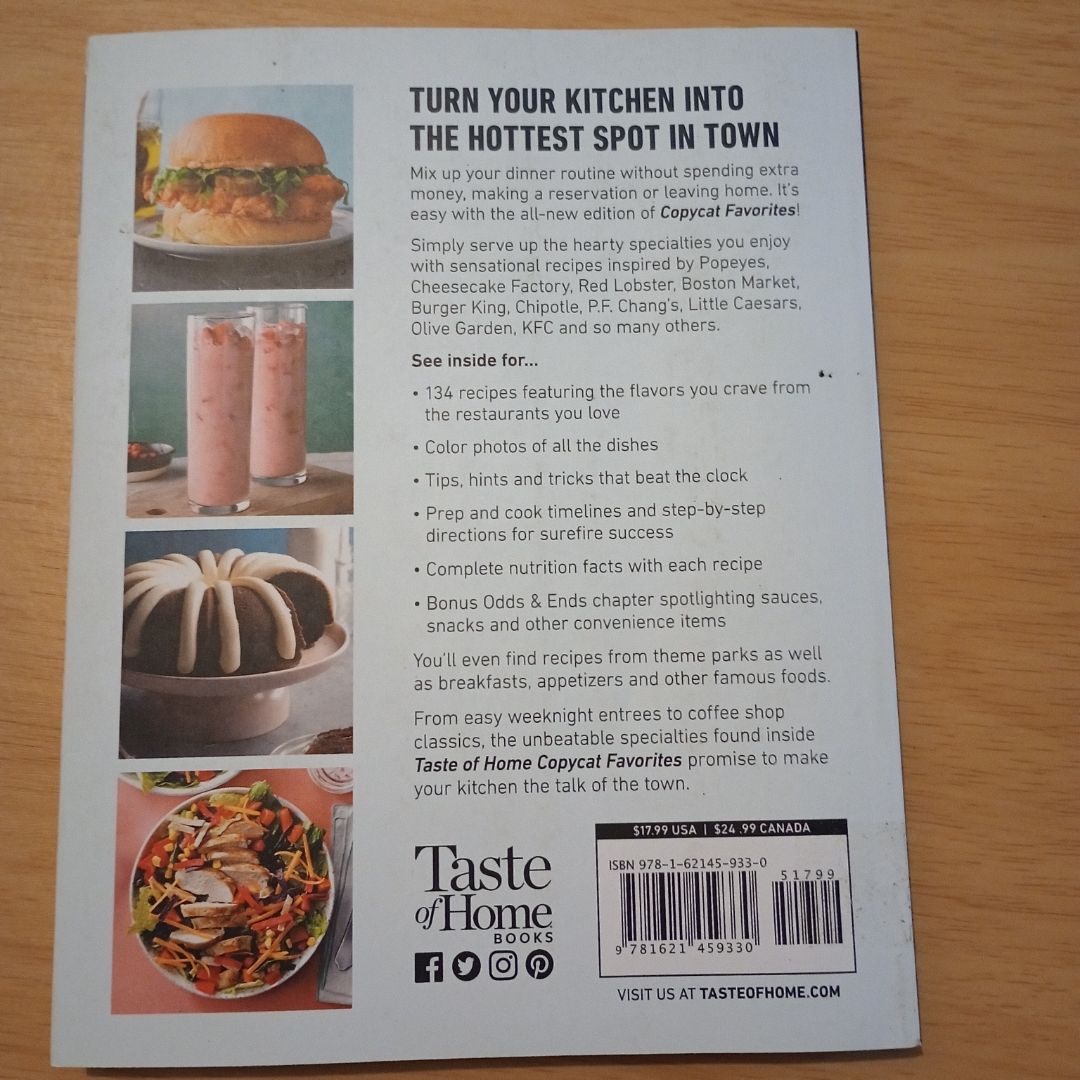 Taste of Home Copycat Favorites Volume 2