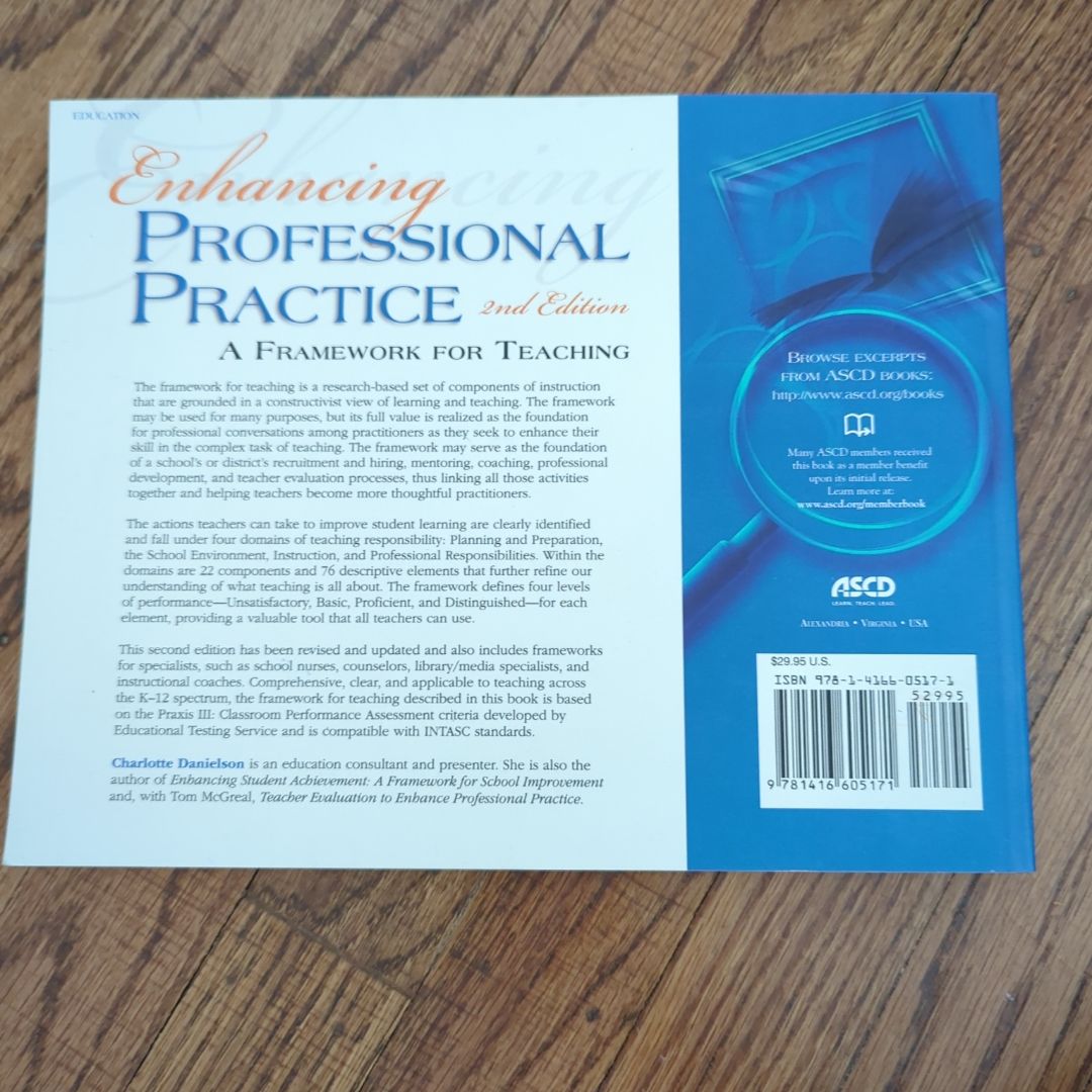 Enhancing Professional Practice by Charlotte Danielson, Paperback ...