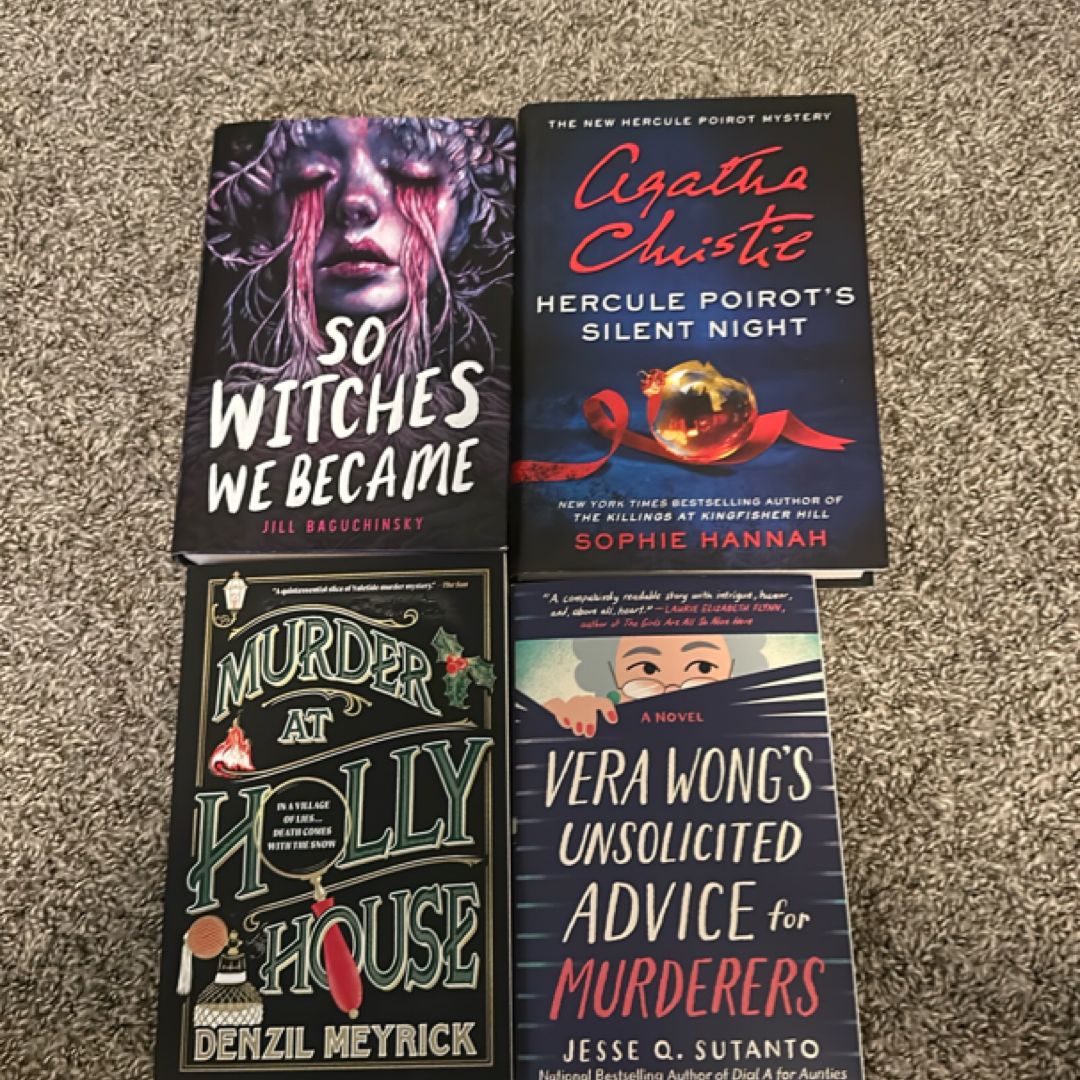 Mystery/Thriller bundle: So Witches We Became/Hercule Poirot's Silent Night/Murder at Holly House/Vera Wong