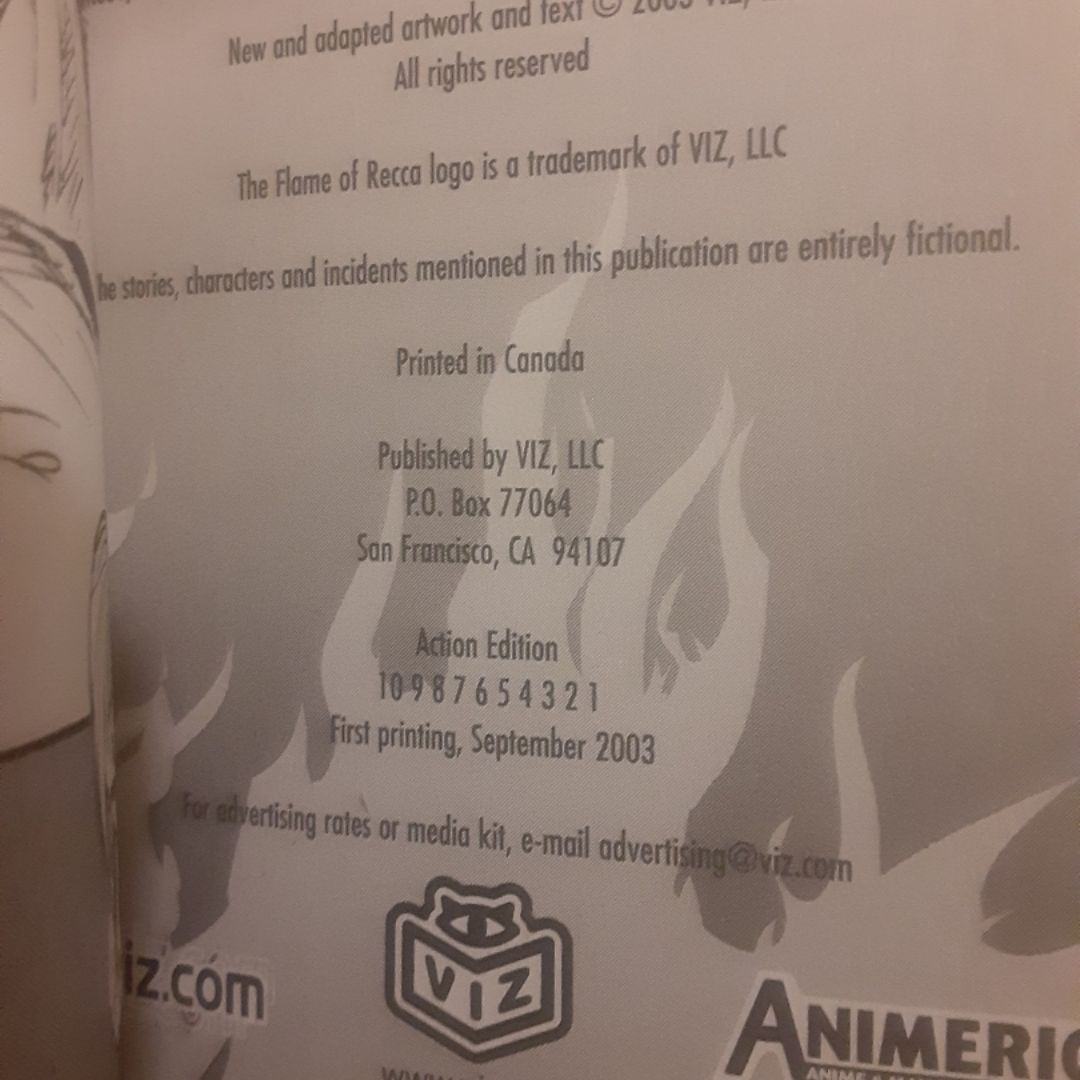 Flame of Recca, Vol. 2 1st edition