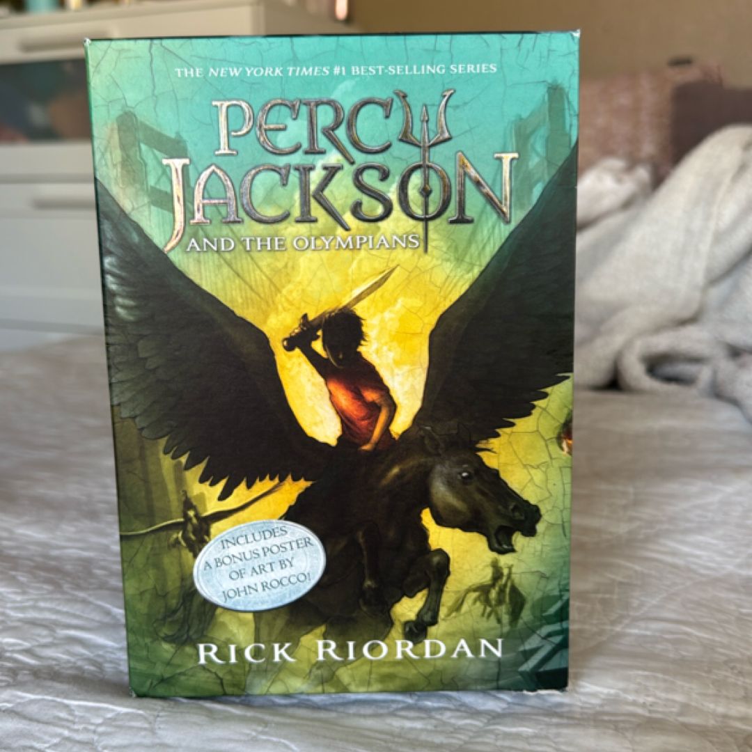 Percy Jackson and the Olympians 5 Book Paperback Boxed Set (w/poster)