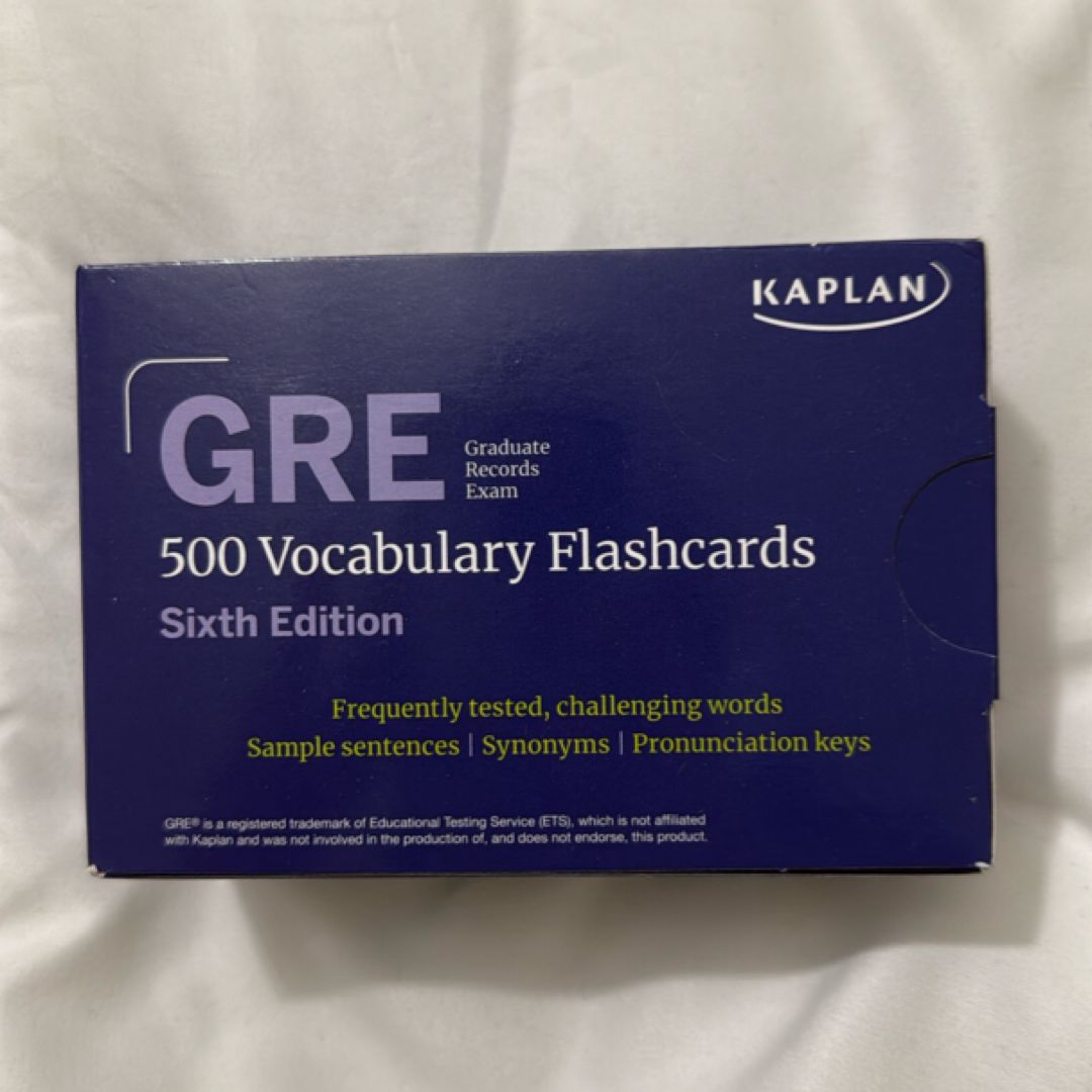 GRE Vocabulary Flashcards, Sixth Edition + Online Access to Review Your Cards, a Practice Test, and Video Tutorials