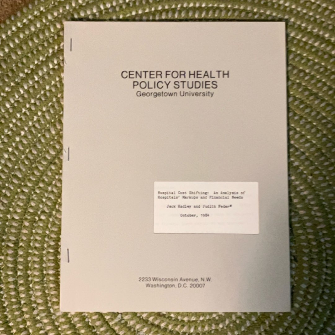 Hospital Cost Shifting: An Analysis of Hospitals’ Markups and Financial Needs