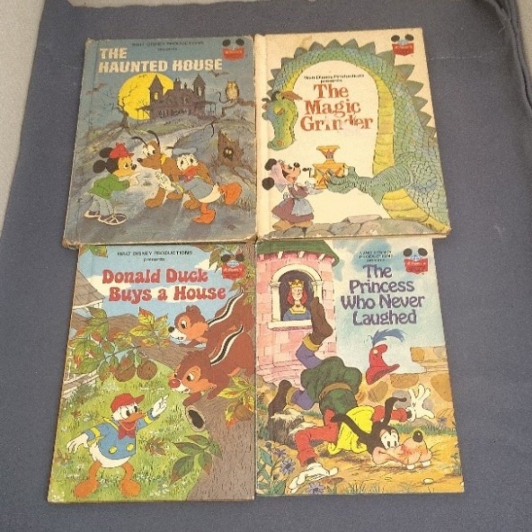 Vintage Disney Wonderful World Reading 4 Book Lot Haunted House 1970s