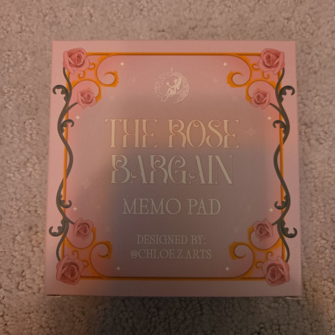 Rose Bargain memo pad