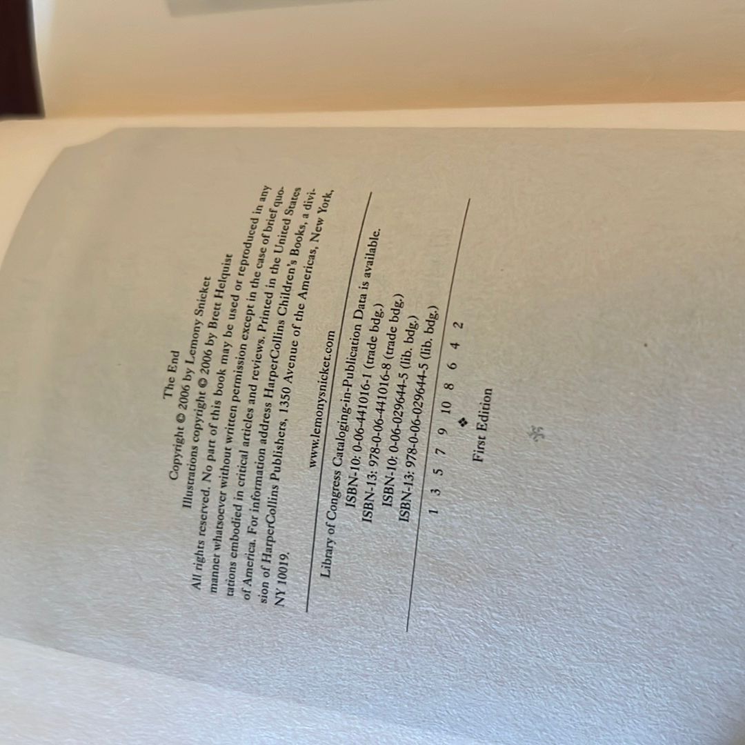 A Series of Unfortunate Events #13: the End