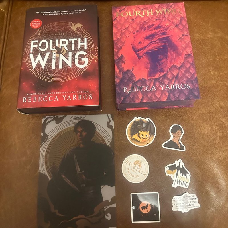 Fourth Wing signed special edition with sprayed edges & fourth