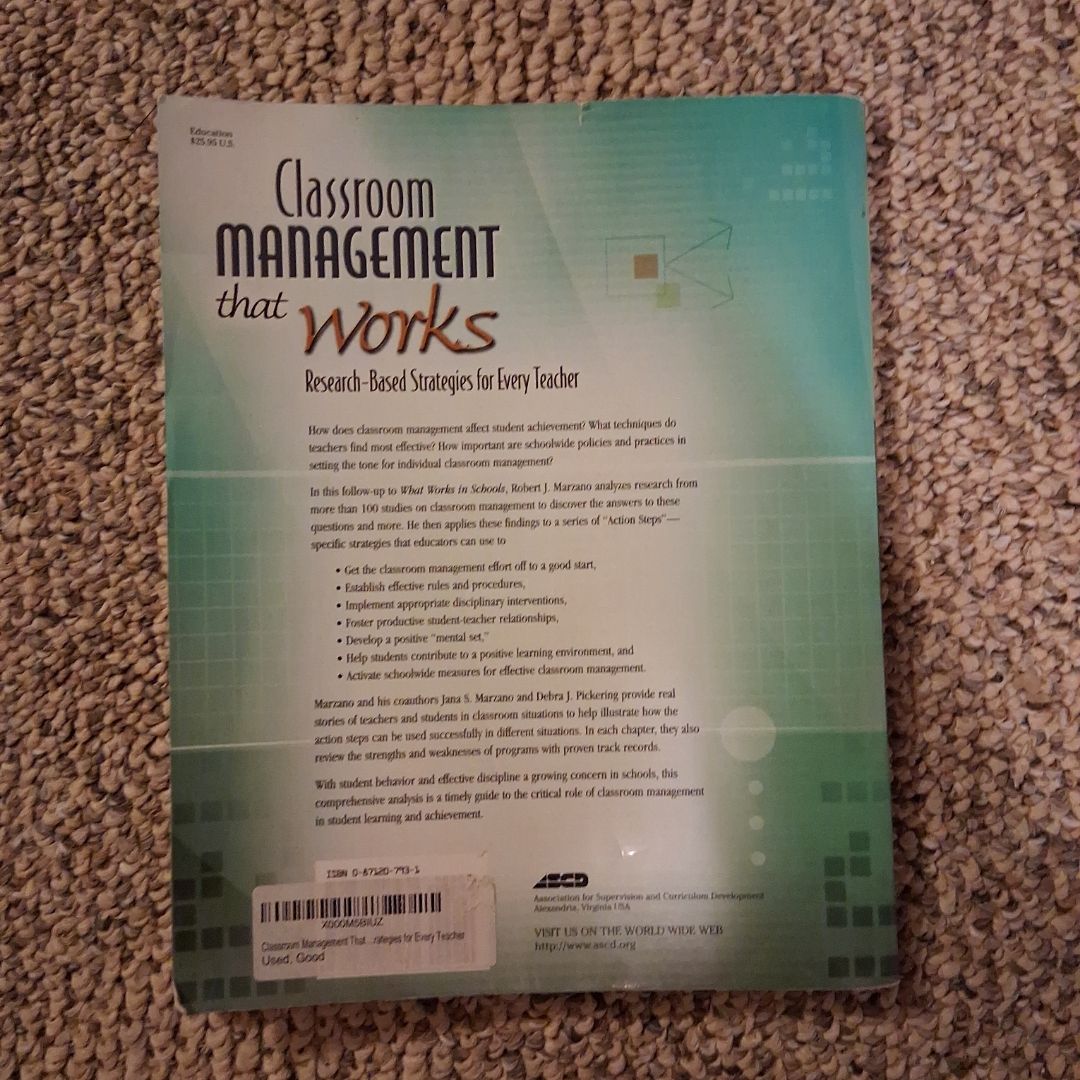 Classroom Management That Works by Robert J. Marzano; Jana S. Marzano ...