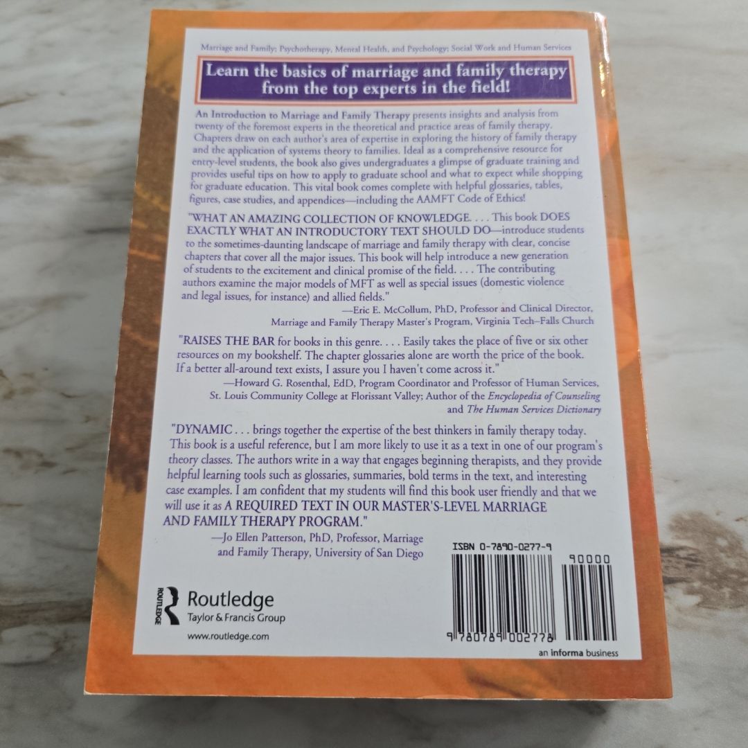 An Introduction to Marriage and Family Therapy