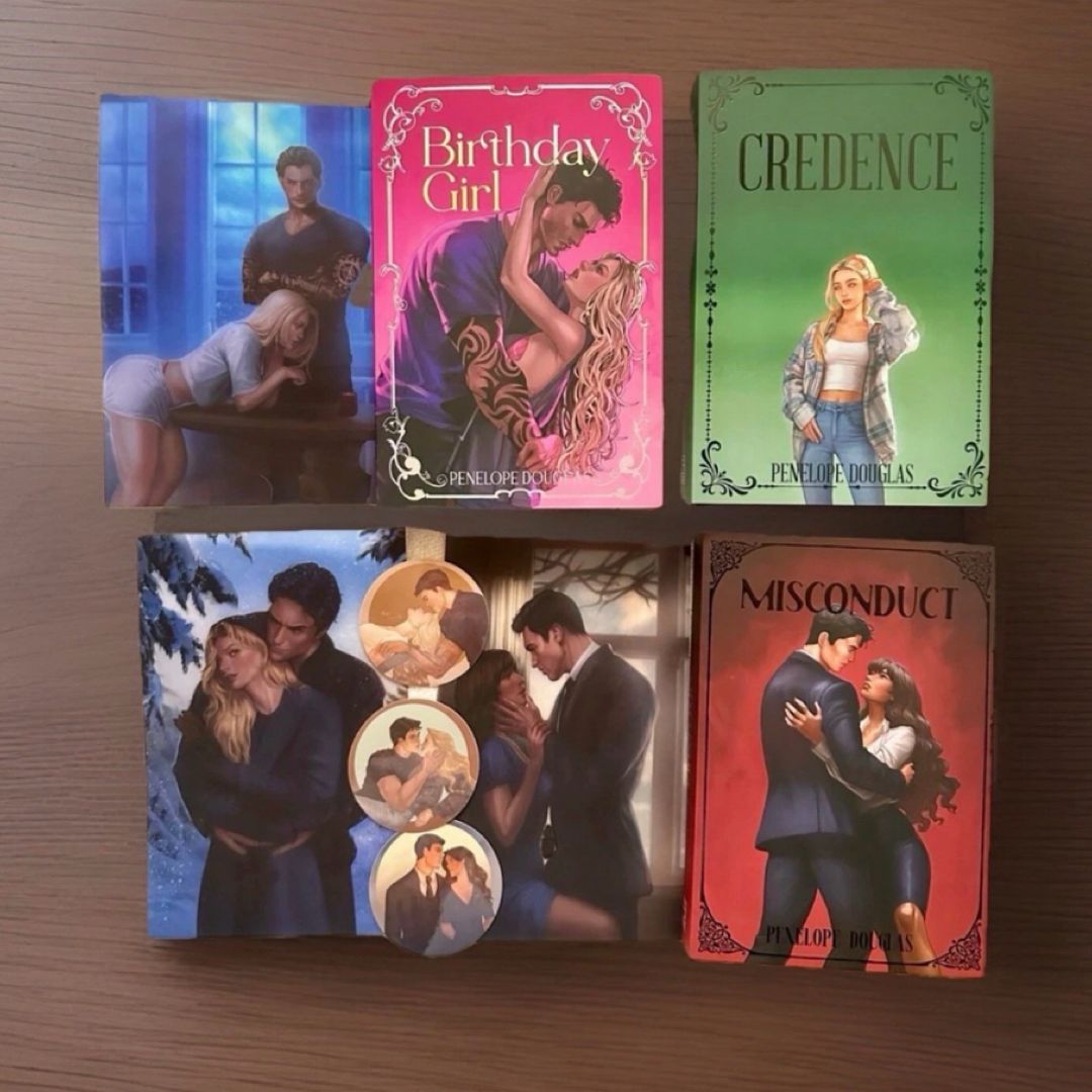 Books For Days Crate Penelope Douglas Set - Birthday Girl, Credence & Misconduct