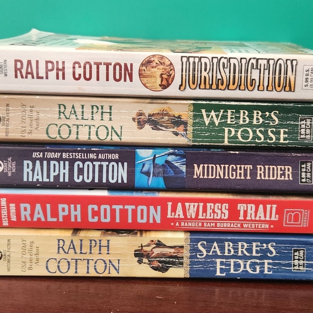 Ralph Cotton (Lot of 5) Western Paperback Books 