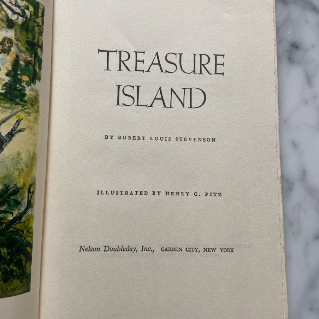 Treasure Island — Robert Louis Stevenson — 1954 Vintage Illustrated Edition