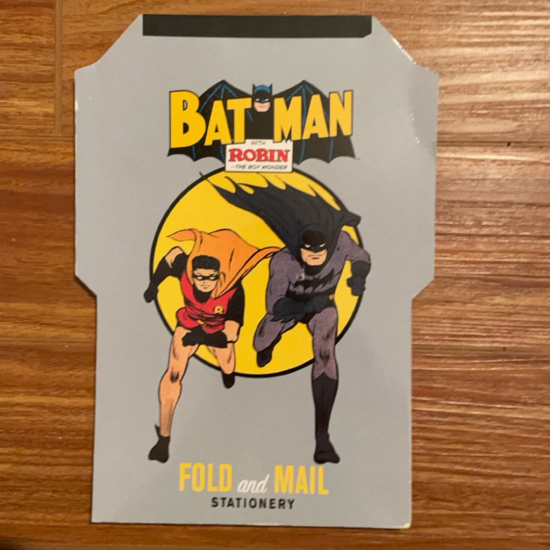 Batman and Robin Fold and Mail Stationery
