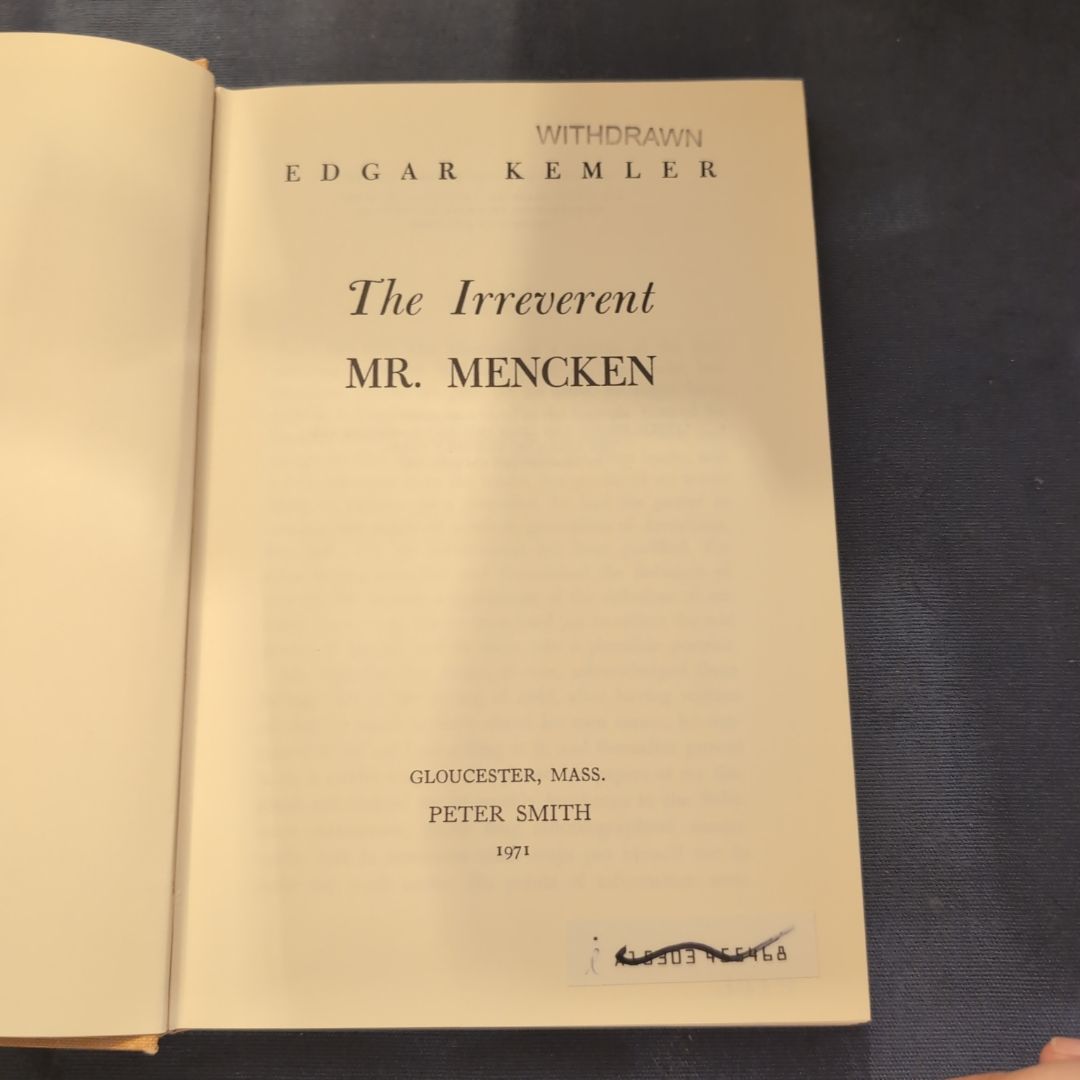 The Irreverent Mr. Mencken