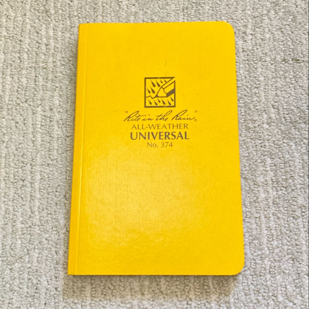 Rite in the Rain waterproof blank journal notebook by J L Darling ...