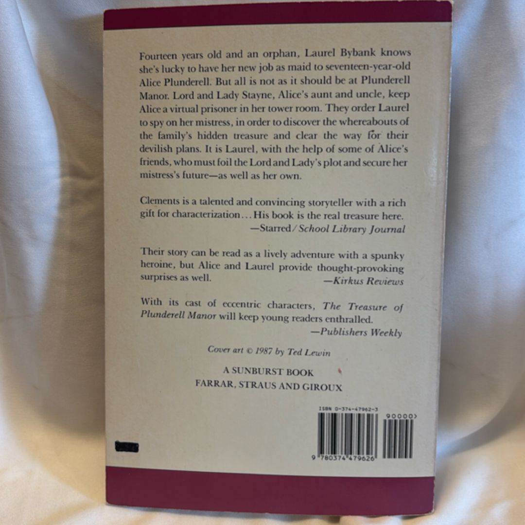 The Treasure of Plunderell Manor by Bruce Clements