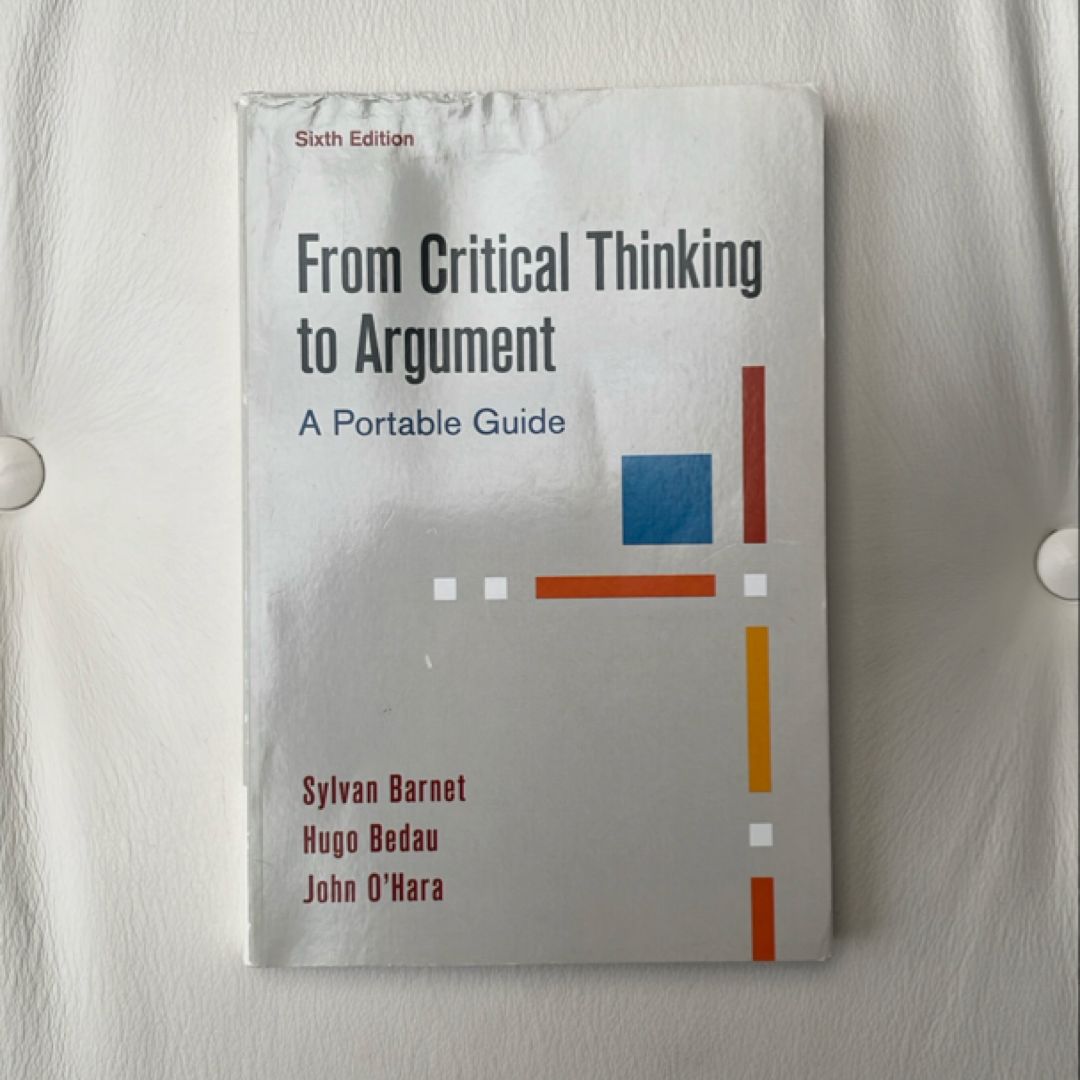From Critical Thinking to Argument