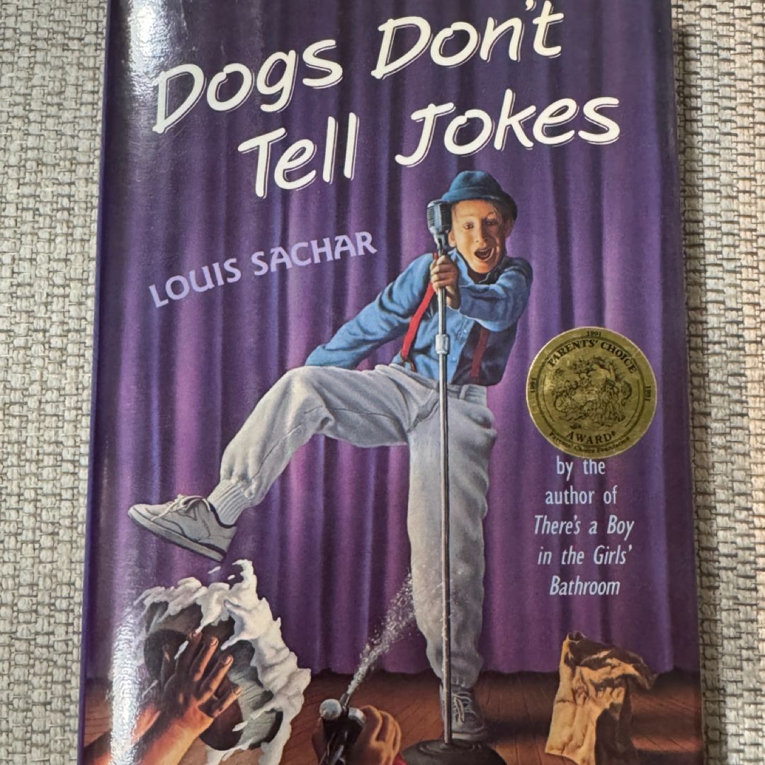 Dogs Don’t Tell Jokes — Louis Sachar — Signed 1992 — Like New Hardcover w/ Dust Jacket