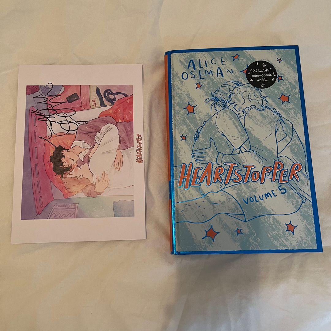 SIGNED Heartstopper Vol 5 copy with signed artwork
