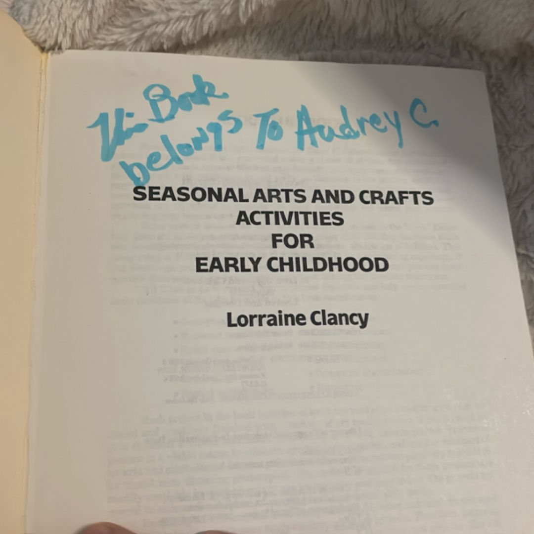 Seasonal Arts and Crafts Activities for Early Childhood by Lorraine Clancy